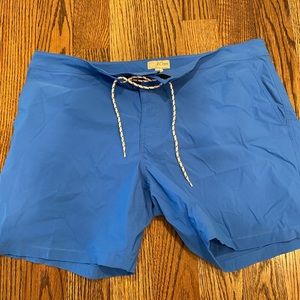 JCrew board shorts in bright blue
